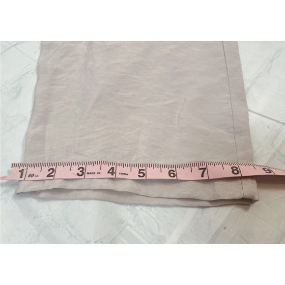Zara Modal Blend Satin Style Pants W/Pocket Drawstring Woman’s Size XL Beige  - Picture 12 of 16